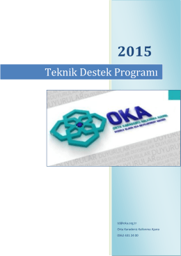 2015 yılı teknik destek programı