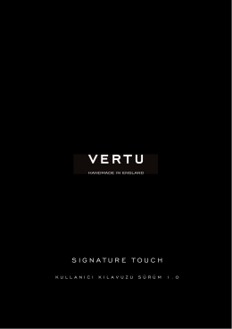 VERTU Signature Touch User Guide
