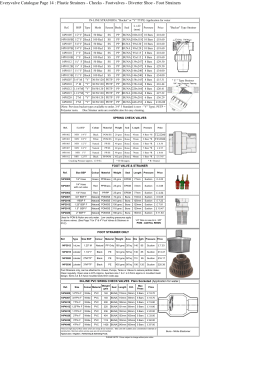 Everyvalve Catalogue Page 14 : Plastic Strainers