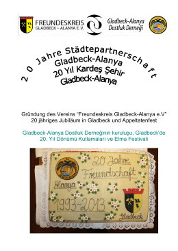 Broschüre Festakt 2013 in Gladbeck