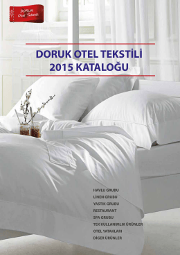 Doruk Otel Tekstili 2015 Katalog