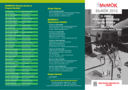 MeMÖK 2015 - Mekatronik Mühendisliği