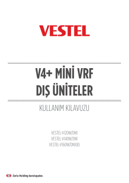 V4 plus K mini vrf dış üniteler - Kullanım Kılavuzu