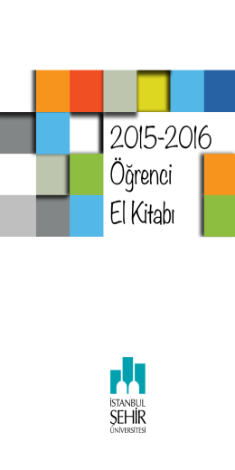 2015-2016 Öğrenci El Kitabı - İstanbul Şehir Üniversitesi