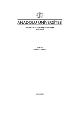 2015 - Anadolu Üniversitesi Kütüphanesi