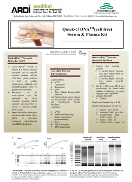 Quick-cf DNA (cell free) Serum & Plasma Kit
