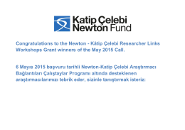 Congratulations to the Newton - Kâtip Çelebi Researcher Links