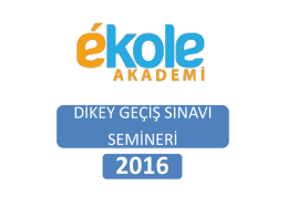 PowerPoint Sunusu - Ekole Akademi Bursa