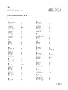 Author Index to Volume 9, 2015 Index