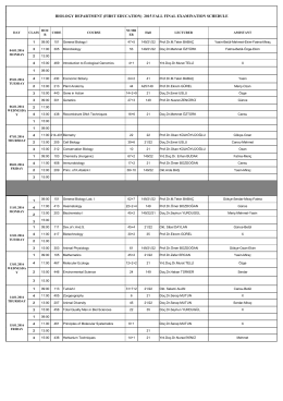 2015 fall fınal examınatıon schedule