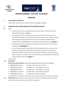 VIAPORT MARINA - KYK CUP, 27.06.2015