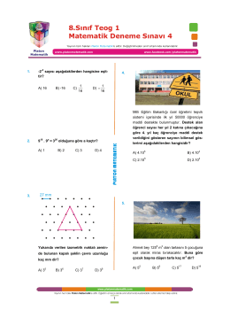 8.Sınıf Teog 1 Matematik Deneme Sınavı 4