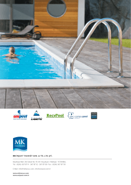 MK Havuz Kataloğu - Havuz ozon, havuz tuz, havuz klor sistemleri