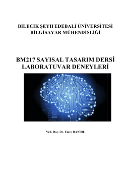 bm217 sayısal tasarım dersi laboratuvar deneyleri