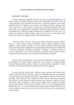“Geleceğ-e Dönüş” Sosyal Medya Sitesi Proje Raporu (05.01.2015
