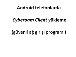 Android Telefonlarda Cyberoam Client Yükleme