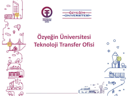 Özyeğin Üniversitesi Teknoloji Transfer Ofisi