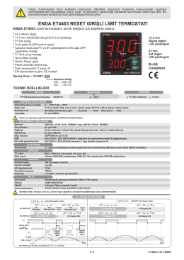 enda et4403 reset girişli limit termostatı
