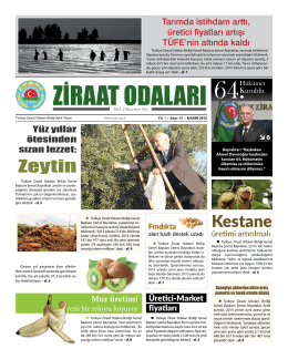 Kasım 2015 Gazete - Türkiye Ziraat Odaları Birliği