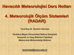 Meteoroloji ölçüm sistemleri - Havacılık ve Uzay Bilimleri Fakültesi