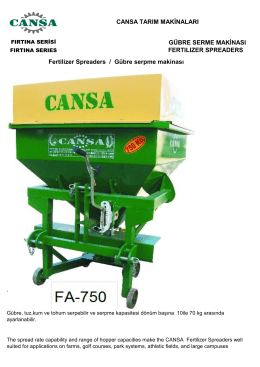Fertilizer spreader-Gübre serpme makinası