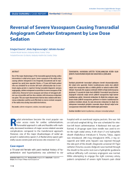 Reversal of Severe Vasospasm Causing Transradial Angiogram