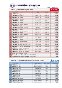 AREL Spindle Motor Fiyat Listesi DELTA AC Motor Drive (Hız Kontrol)