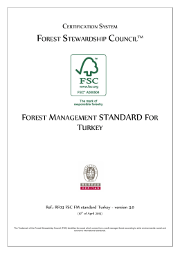 RF03 FSC FM BV standard for Turquey V3.0