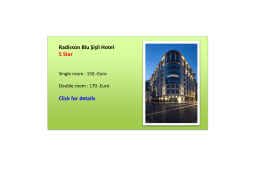 Radisson Blu Şişli Hotel 5 Star Click for details