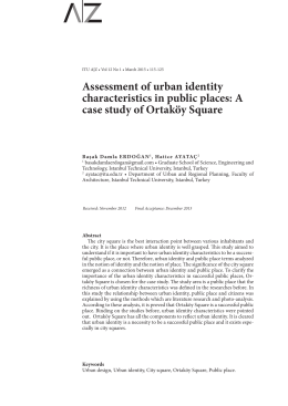 Assessment of urban identity characteristics in public places: A case
