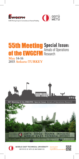 Conference Brochure - 55th Meeting of the EWGCFM (EWGCFM
