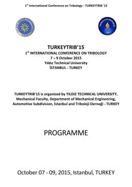 Final Technical Program Turkeytrib`15