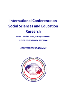 International Conference on Social Sciences and Education Research