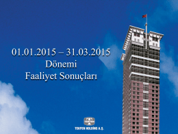 2015/3 - Tekfen Holding