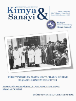 Sanayi - Türkiye Kimya Derneği
