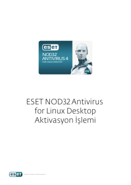 ESET NOD Antivirus for Linux Desktop Aktivasyon İşlemi