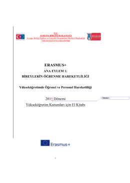 Erasmus 2015-2016 Uygulama El Kitabı