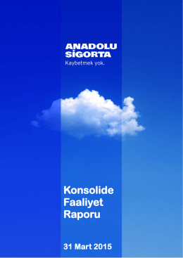 1- Anadolu Sigorta 03 2015 Konsolide Faaliyet Raporu