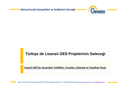 Türkiye de Lisanslı GES Projelerinin Geleceği