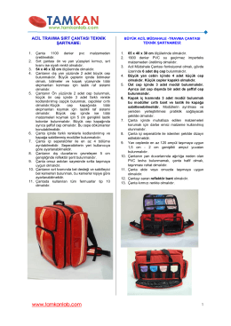 acil travma çantaları - Tamkan Tıbbi Materyaller