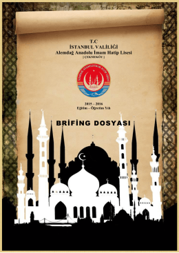 2015-2016 Brifing Dosyası - Alemdağ Anadolu İmam Hatip Lisesi