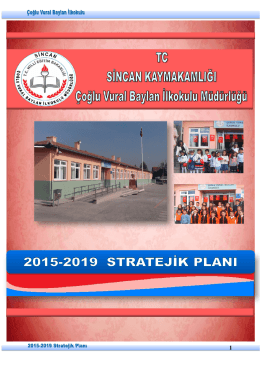 Stratejik Plan 2015-19 - çoğlu vural baylan ilkokulu