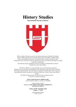 History Studies International Journal of History