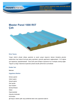 Master Panel 1000 R5T Çatı