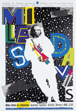 YAYIN Sadık Karamustafa Miles Davis konseri için afiş, 16