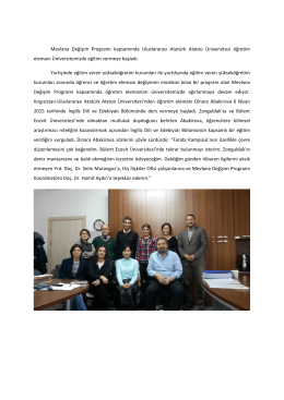 Kırgızistan-Uluslararası Atatürk Alatoo Üniversitesi ile Değişim