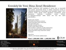 Erenköy`de Yeni Bina Zenel Residence