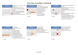 2015-2016 academıc calendar