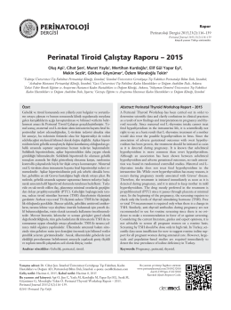 1 10 Rapor TR.qxd - Perinatal Journal