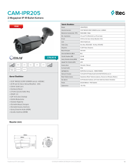 CAM-IPR205 - Ttec Güvenlik Kameraları